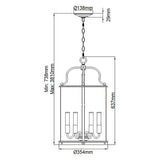 Gentry Grand Pendant Light in Pewter Finish