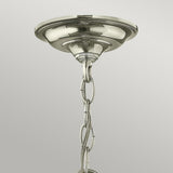 Gentry Collection: Polished Nickel Triple Light Pendant with Clear Glass