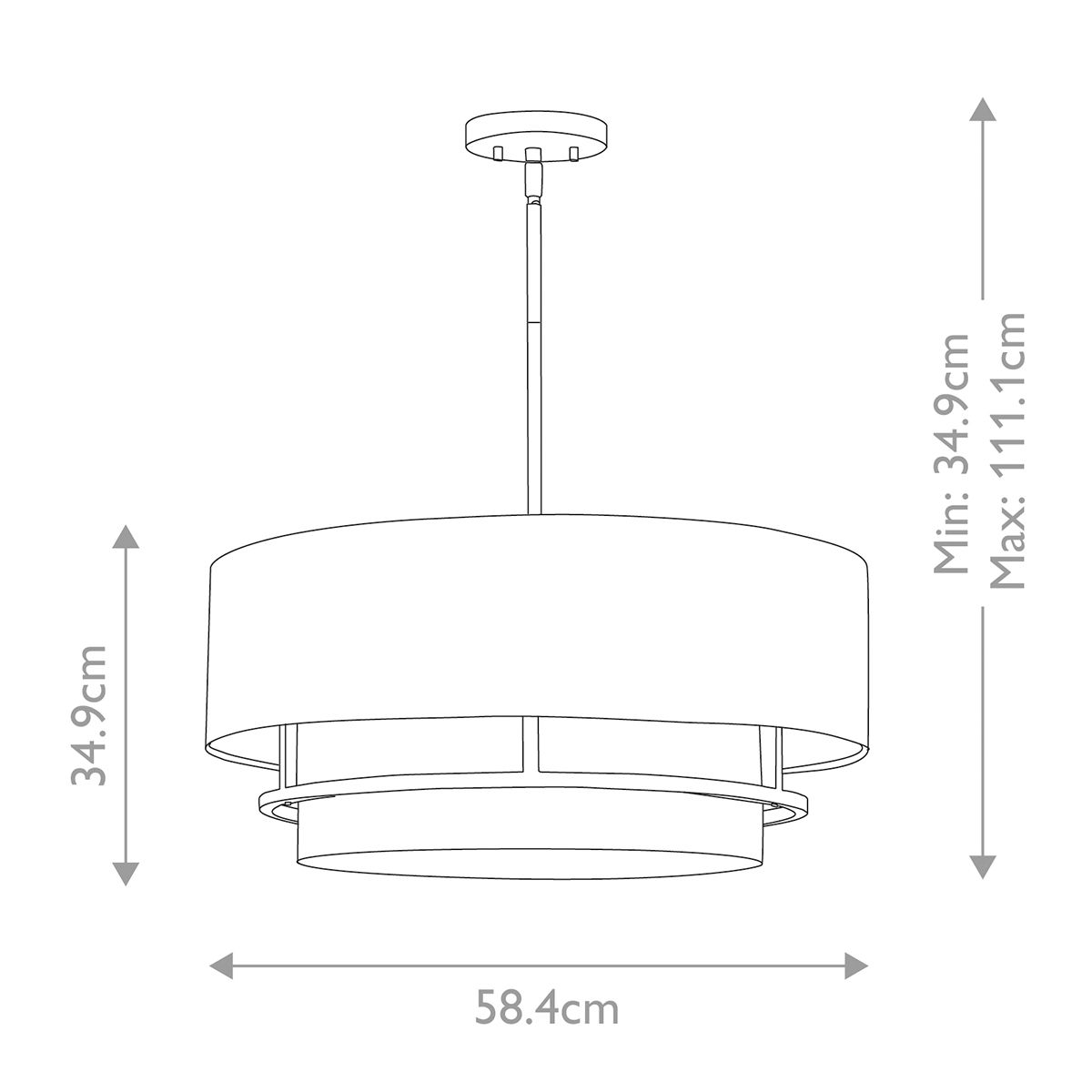 Graham 4 Light  Duo Mount  - Black Black