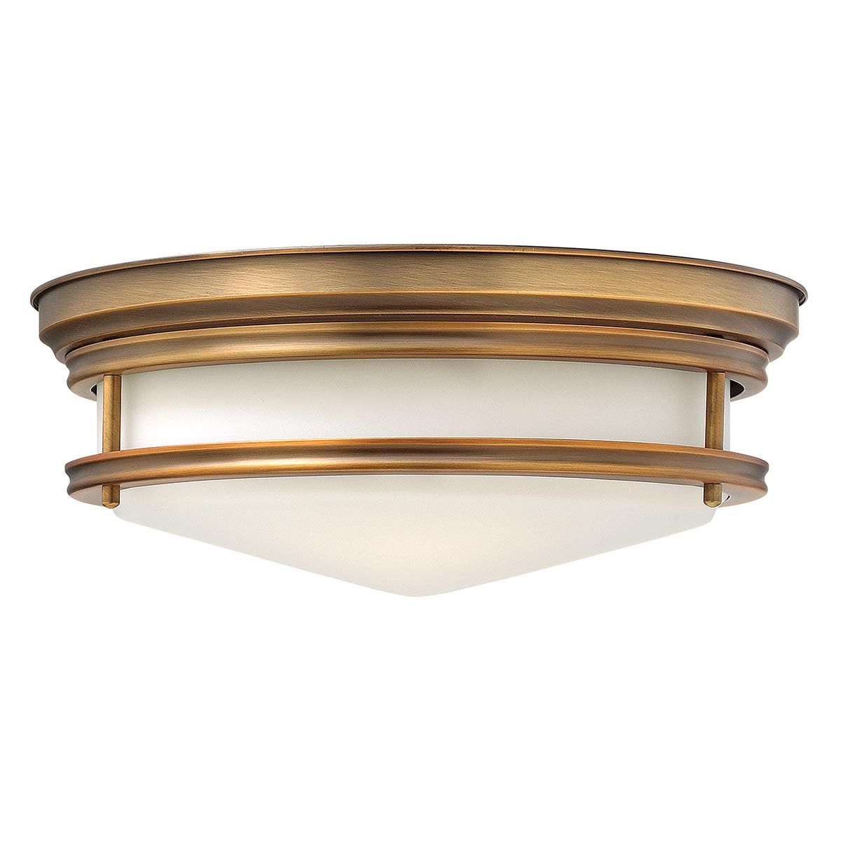 Elegant Hadley Triple Light Flush Mount in Brushed Bronze Finish