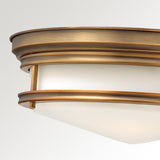 Elegant Hadley Triple Light Flush Mount in Brushed Bronze Finish