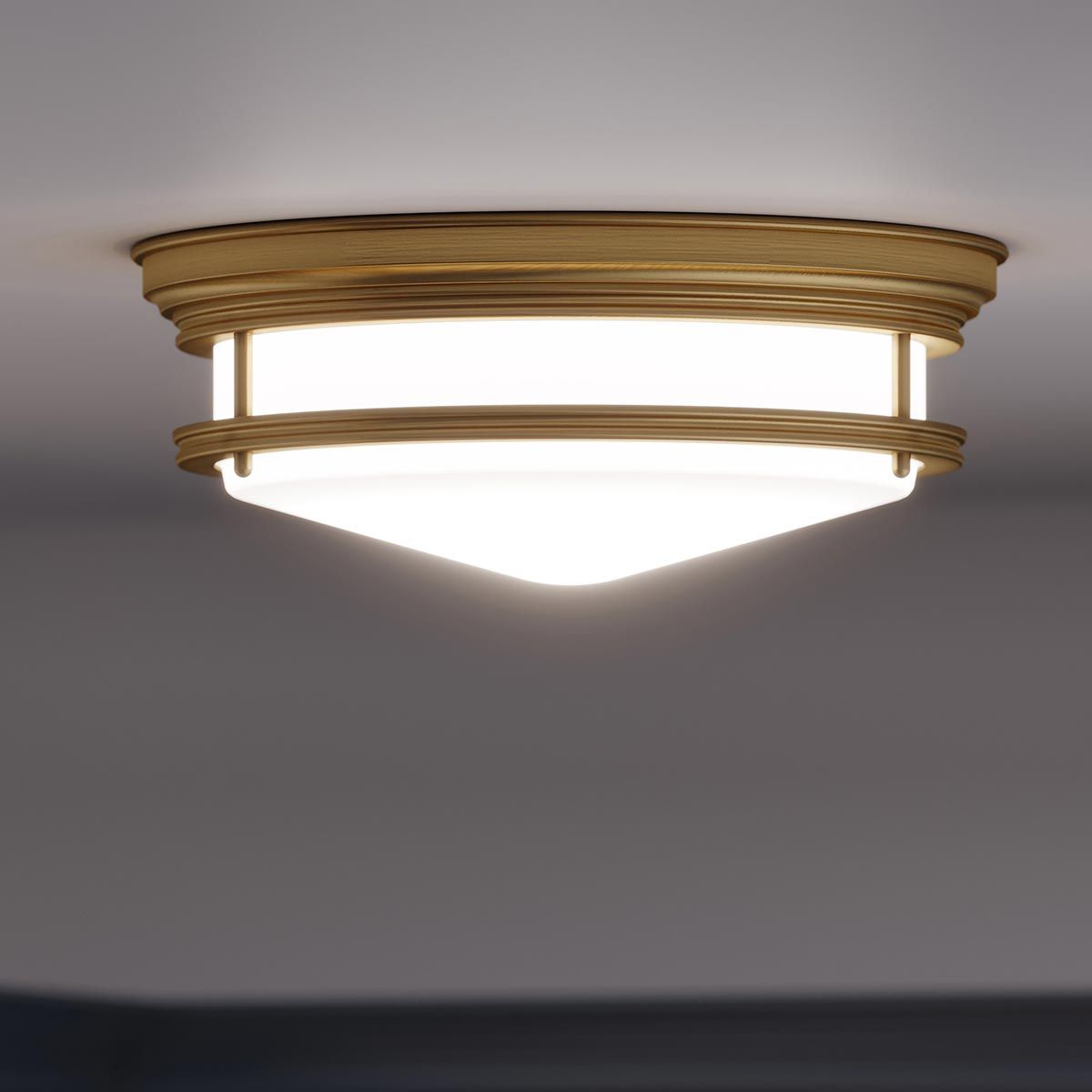 Elegant Hadley Triple Light Flush Mount in Brushed Bronze Finish