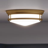 Elegant Hadley Triple Light Flush Mount in Brushed Bronze Finish