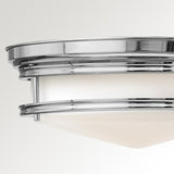 Hadley 3-Light Retro Chrome Flush Mount Fixture