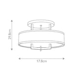 Hampton Antique Nickel Urban Sophistication Ceiling Light