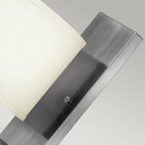 Hampton Antique Nickel Wall Sconce with Etched Acrylic Lens and Linen Shade