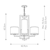 Hampton 4-Light Modern Chained Chandelier in Antique Nickel