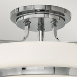 Harper Medium Retro Semi-Flush Light - Polished Chrome Finish