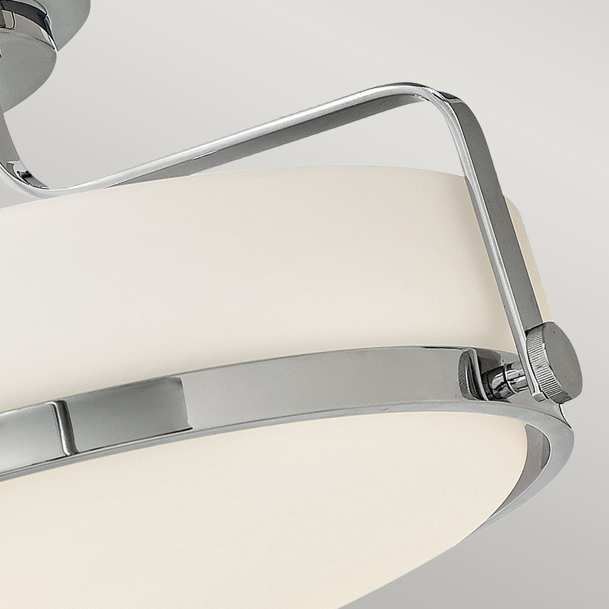 Harper Medium Retro Semi-Flush Light - Polished Chrome Finish