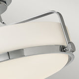 Harper Medium Retro Semi-Flush Light - Polished Chrome Finish