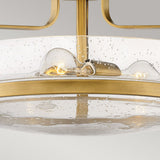Harper 3 Light Medium Semi-Flush Heritage Brass