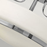 Harper Small Semi-Flush Mount Light - Opal Glass and Chrome Finish