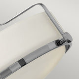 Harper Small Semi-Flush Mount Light - Opal Glass and Chrome Finish