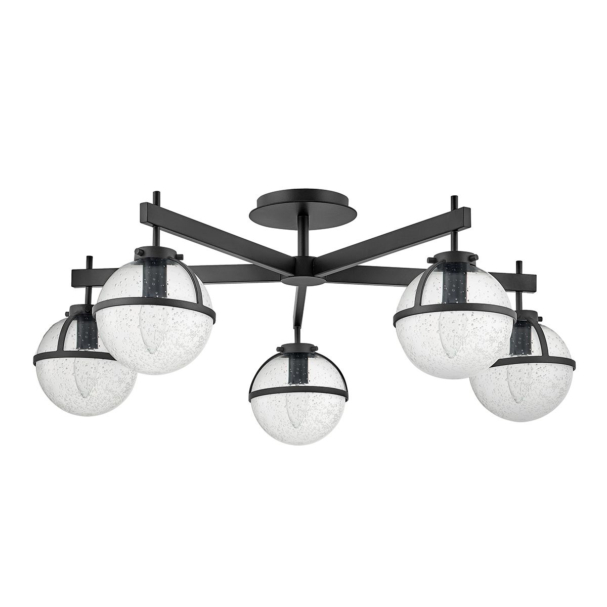 Hollis 5 Light Semi-Flush Black