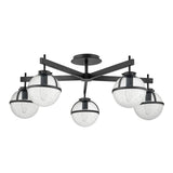 Hollis 5 Light Semi-Flush Black