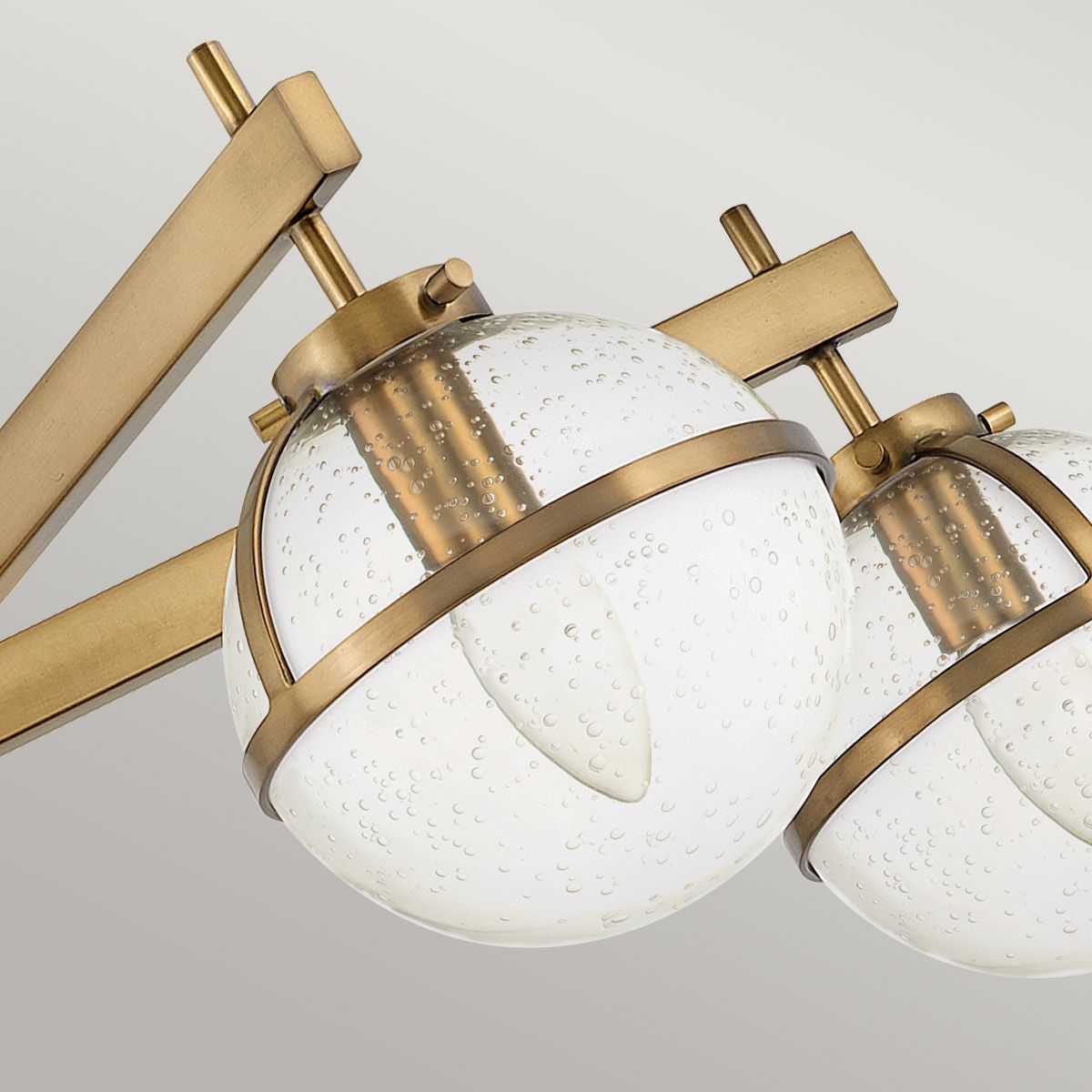 Hollis 5 Light Semi-Flush Heritage Brass