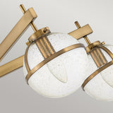 Hollis 5 Light Semi-Flush Heritage Brass