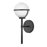 Art Deco Elegance: Hollis Single Wall Sconce in Black
