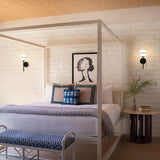 Art Deco Elegance: Hollis Single Wall Sconce in Black
