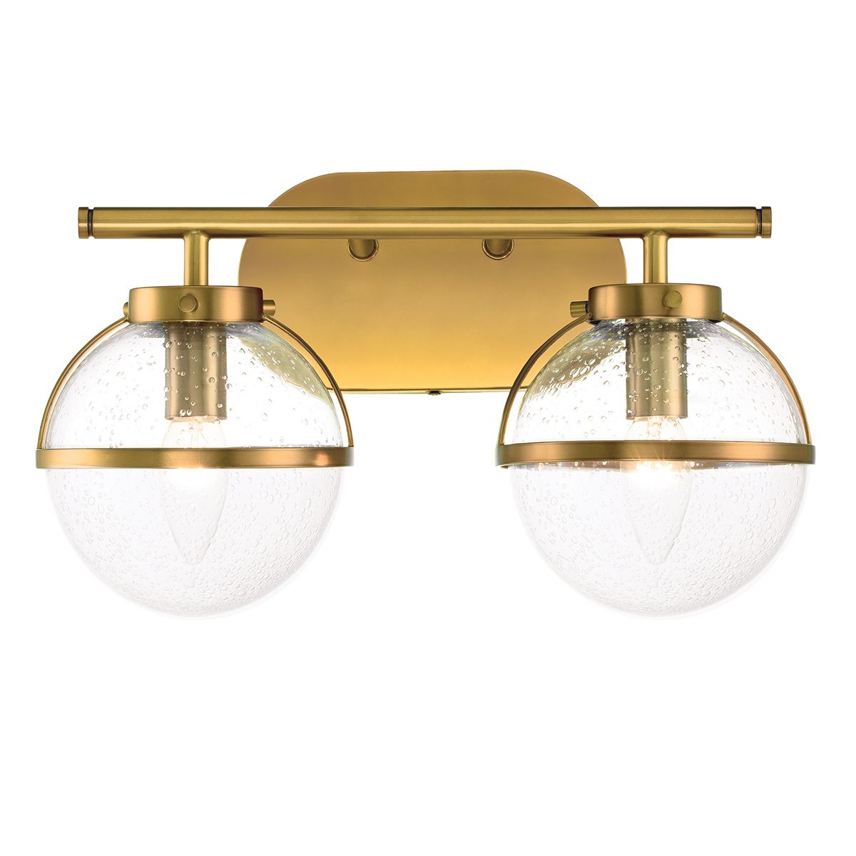 Hollis Heritage Brass 2-Light Art Deco Wall Sconce