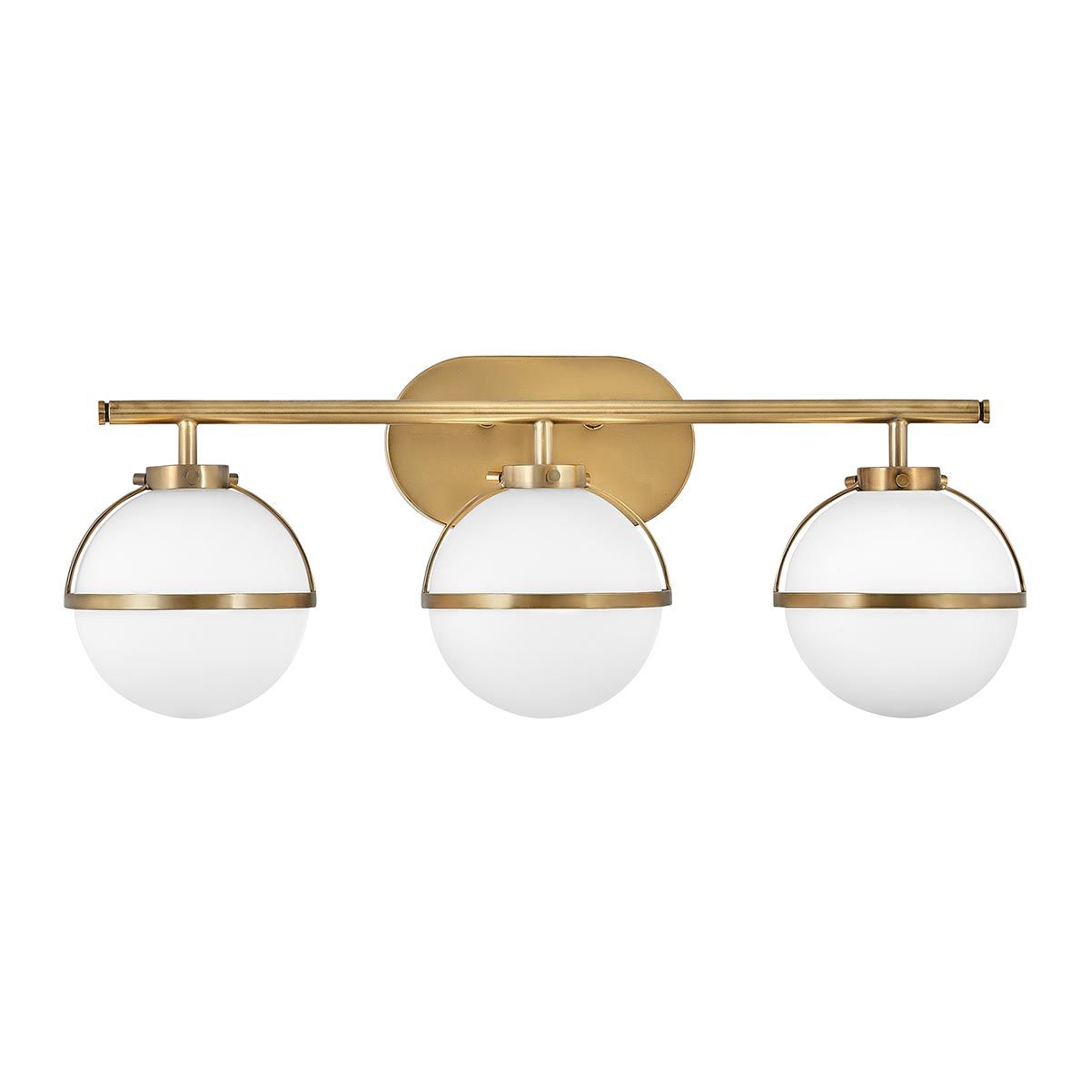 Hollis Heritage Brass 3-Light Art Deco Wall Fixture