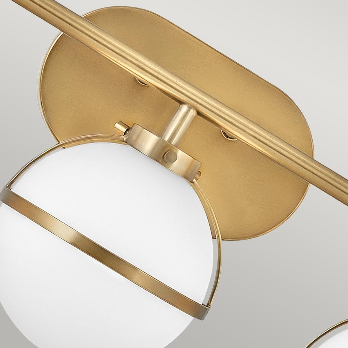Hollis Heritage Brass 3-Light Art Deco Wall Fixture