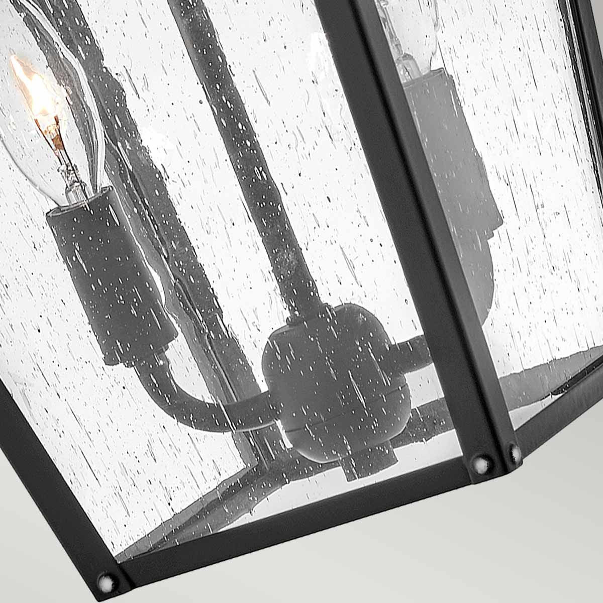 Elegance Black 2-Light Outdoor Wall Lantern