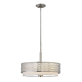 Jules Brushed Nickel Oval Pendant Light Fixture