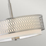 Jules Brushed Nickel Oval Pendant Light Fixture