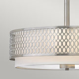 Jules Brushed Nickel Oval Pendant Light Fixture