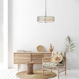 Jules Brushed Nickel Oval Pendant Light Fixture