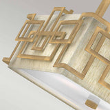 Chic Bronze Lanza Geometric Semi-Flush Mount Fixture