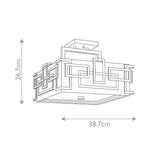 Chic Bronze Lanza Geometric Semi-Flush Mount Fixture