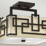 Lanza Modern Geometric Semi-Flush Ceiling Light
