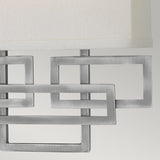 Lanza Dual Light Fixture in Antique Nickel Finish