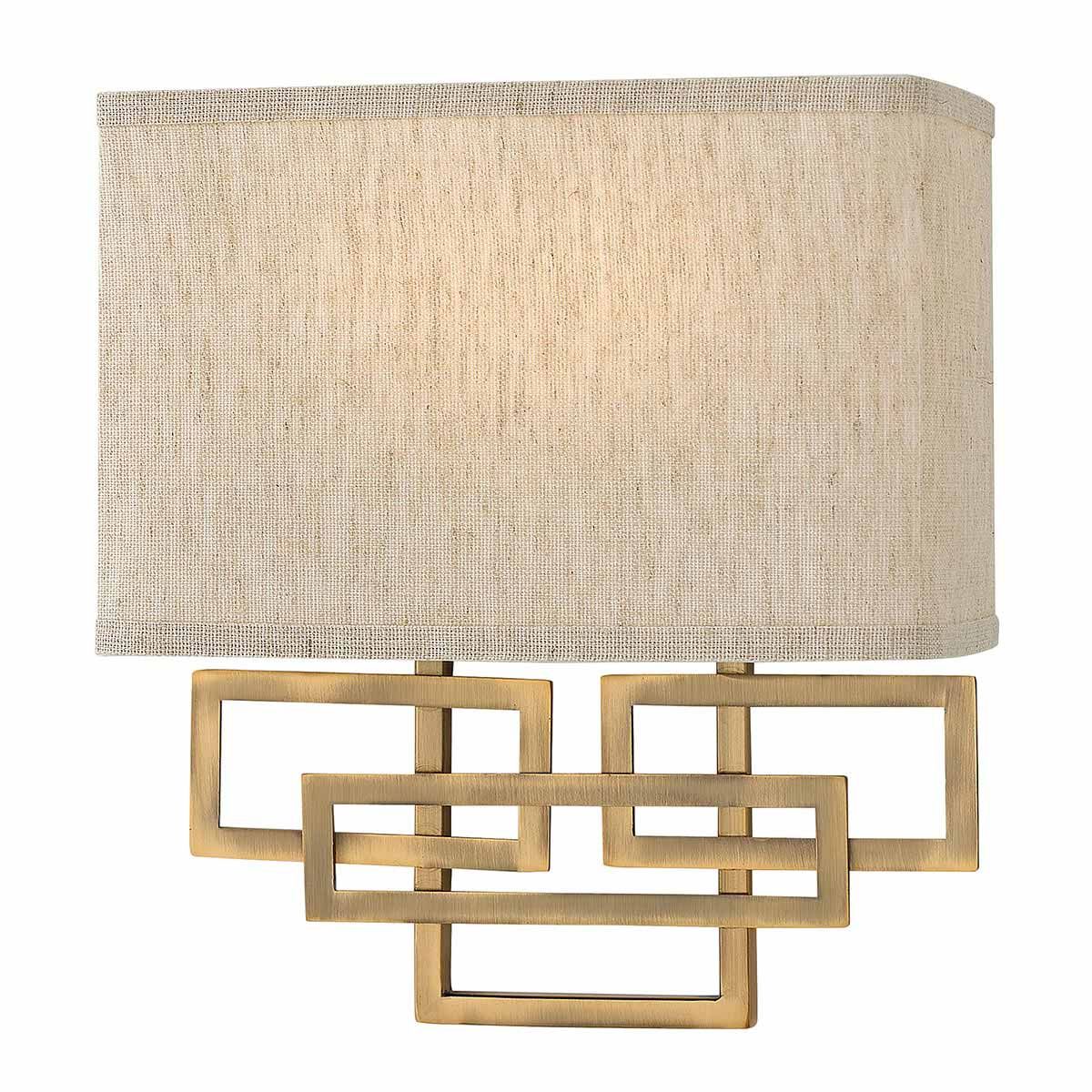 Elegance Dual-Light Wall Fixture - Brushed Bronze Finish