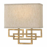 Elegance Dual-Light Wall Fixture - Brushed Bronze Finish