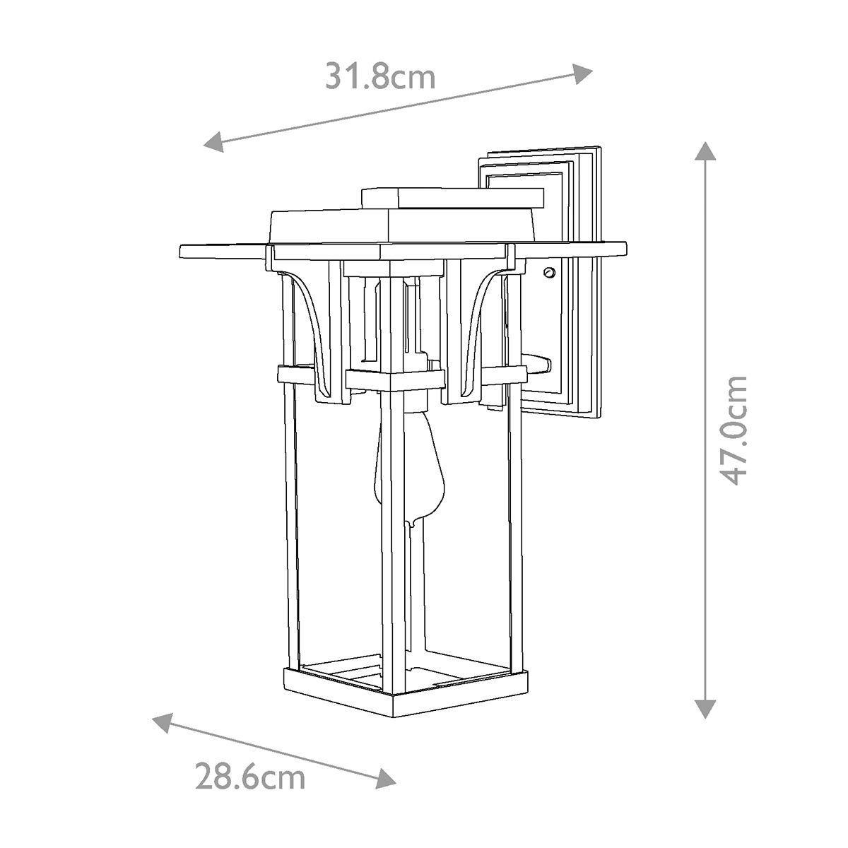 Industrial Elegance Wall Lantern