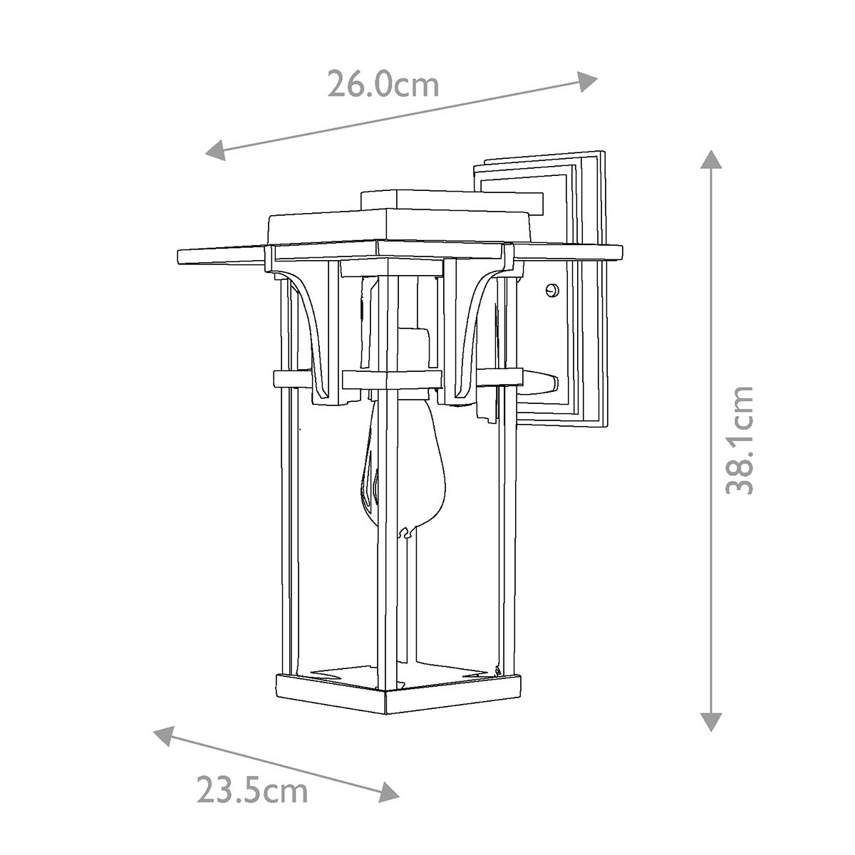 Oil Rubbed Bronze Wall Lantern - Classic Manhattan Design