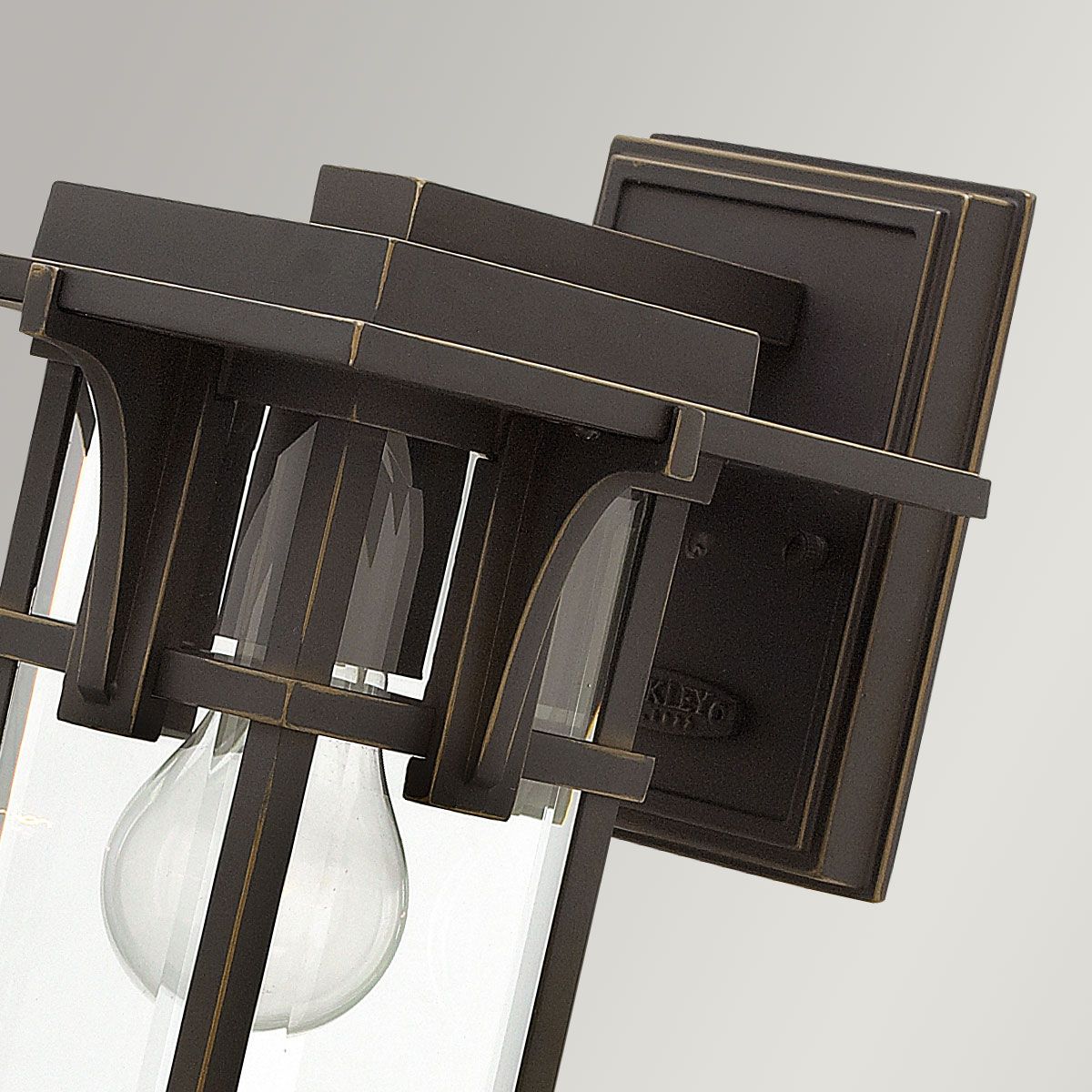 Manhattan Outdoor Wall Lantern by Hinkley in Oil Rubbed Bronze