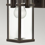 Manhattan Outdoor Wall Lantern by Hinkley in Oil Rubbed Bronze