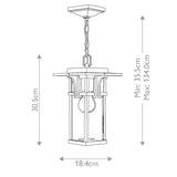 Vintage Manhattan Hanging Lantern in Oil Rubbed Bronze