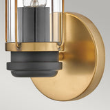 Masthead 1lt Wall Light Heritage Brass & Black