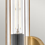 Masthead 1lt Wall Light Heritage Brass & Black