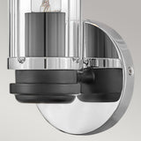 Masthead 1lt Wall Light Polished Chrome & Black