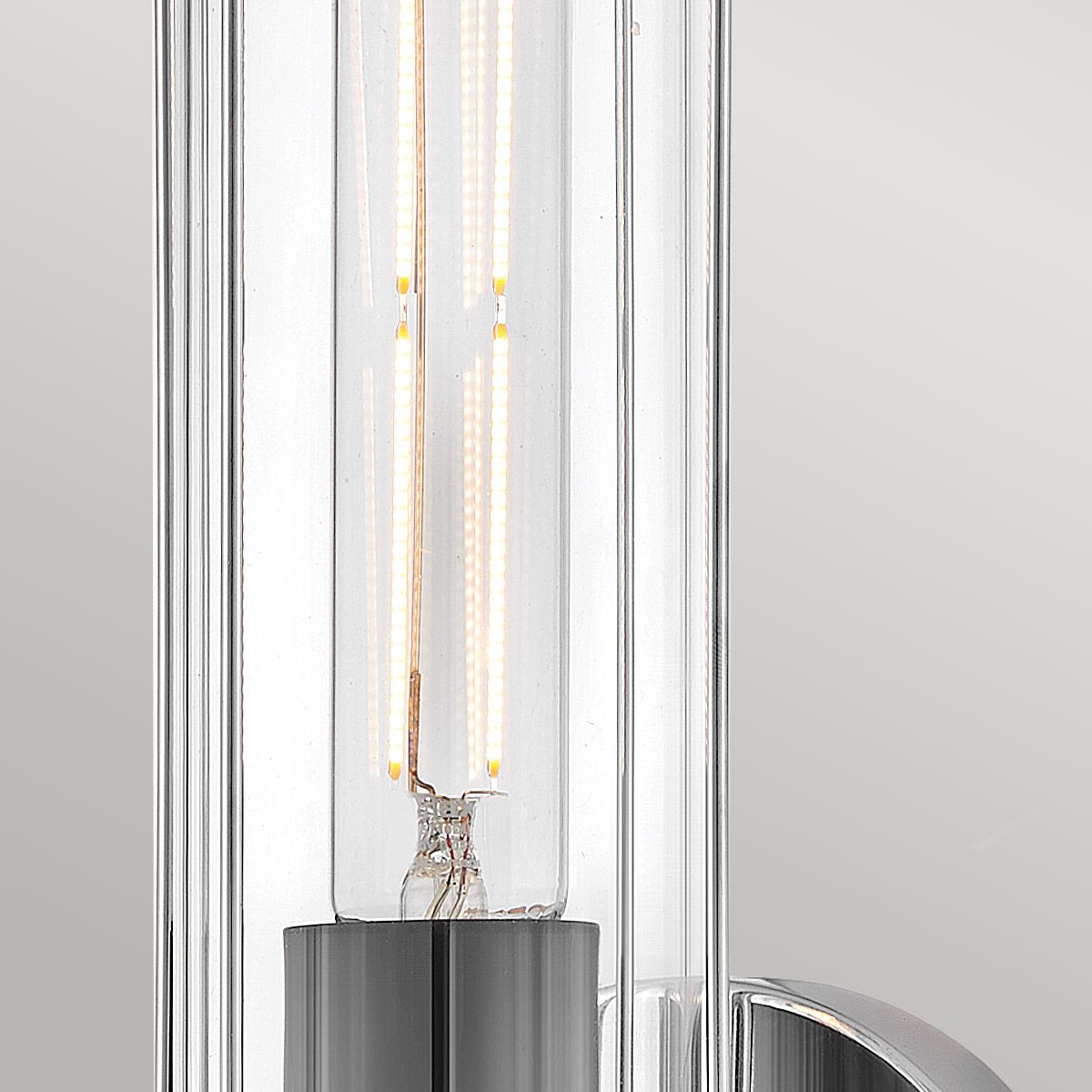 Masthead 1lt Wall Light Polished Chrome & Black