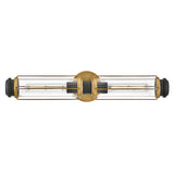 Masthead 2lt Wall Light Heritage Brass & Black