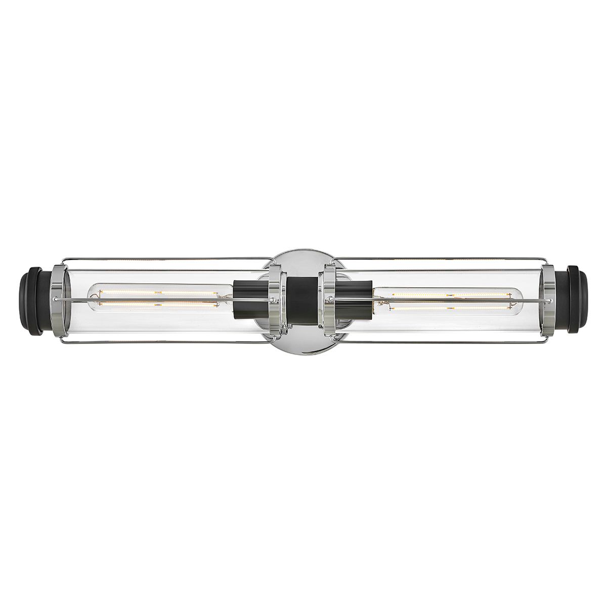 Masthead 2lt Wall Light Polished Chrome & Black