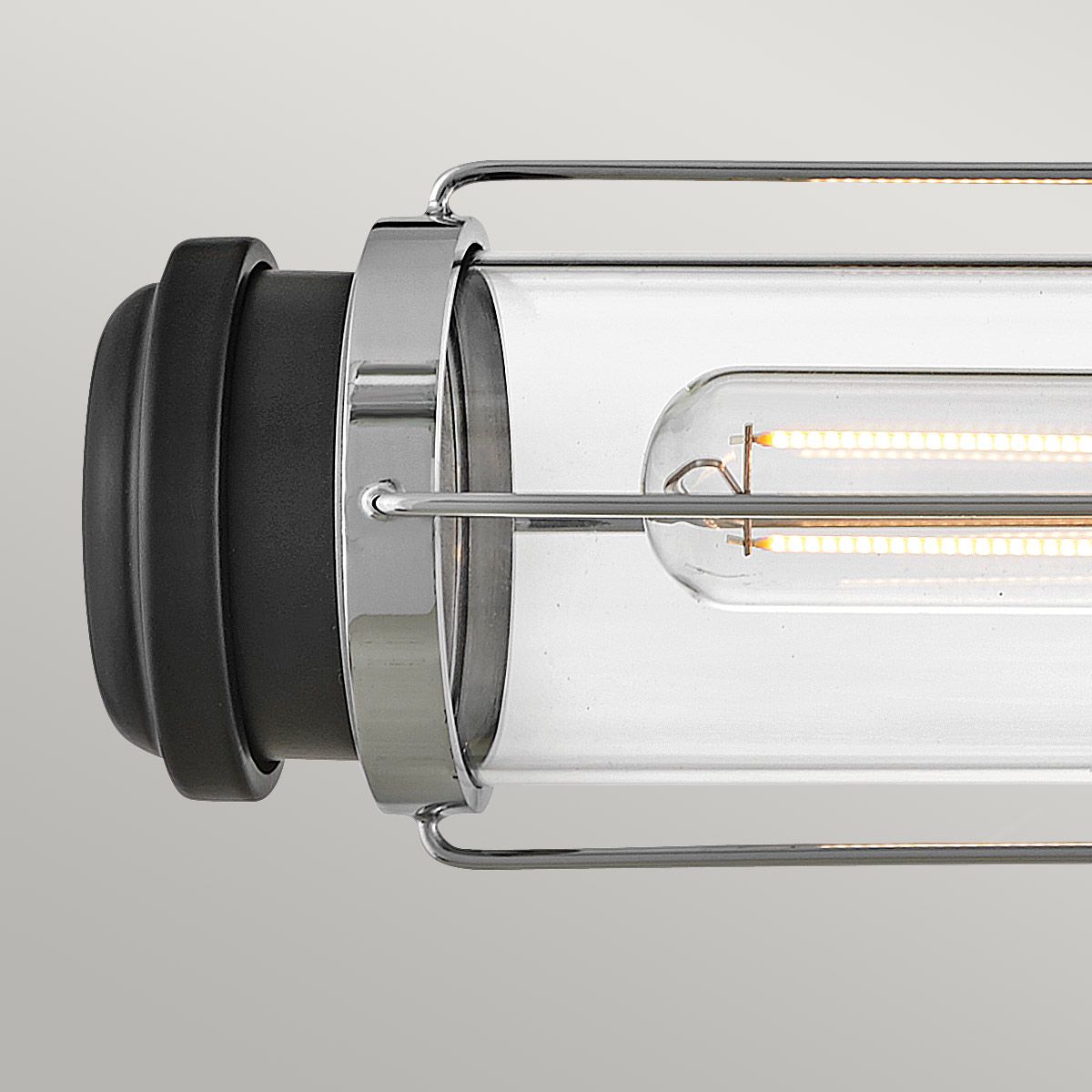 Masthead 2lt Wall Light Polished Chrome & Black