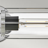 Masthead 2lt Wall Light Polished Chrome & Black